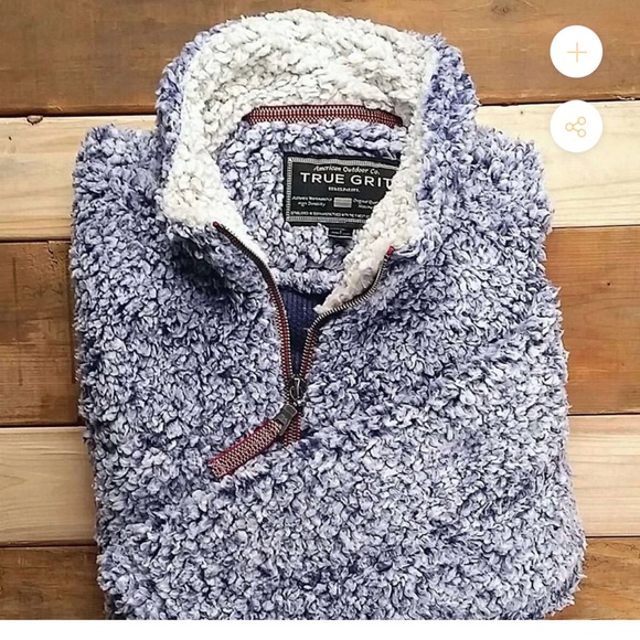 Like new True Grit 1/2 zip pullover vintage blue size s - Picture 2 of 6